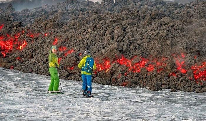 اسکی روی برف‌های داغ!