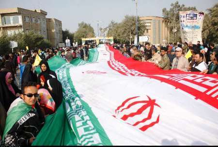 راهپیمایی مردم اهواز علیه آشوبگران و تخریب کنندگان اموال عمومی