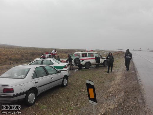 ۲کشته و مصدوم بر اثر واژگونی آمبولانس هلال احمر