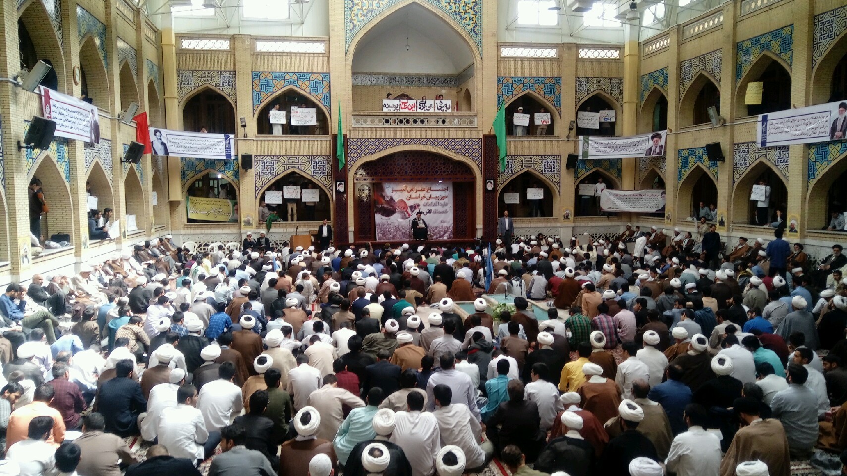 تجمع حوزویان خراسان رضوی امروز علیه اقدامات خصمانه آمریکا