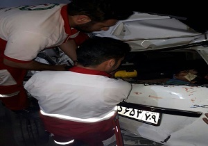 ۵ مصدوم در برخورد دو دستگاه خودرو در قزوین