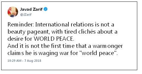 ادعای یک جنگ طلب درباره «صلح جهانی»