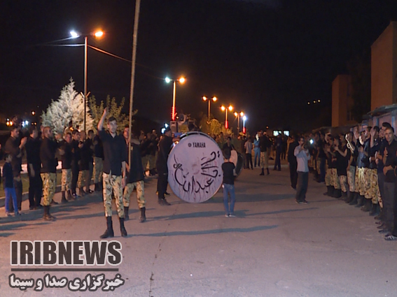 طنین صدای یاحسین وعزاداری درشب تاسوعادرمهاباد