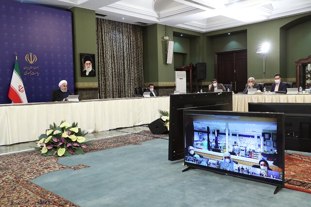 تماس ویدئو کنفرانسی رئیس جمهور با استانداران چهار استان