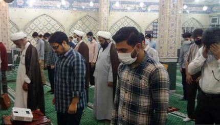 اقامه نماز در مساجد شهرهای زرد کرونایی در خوزستان