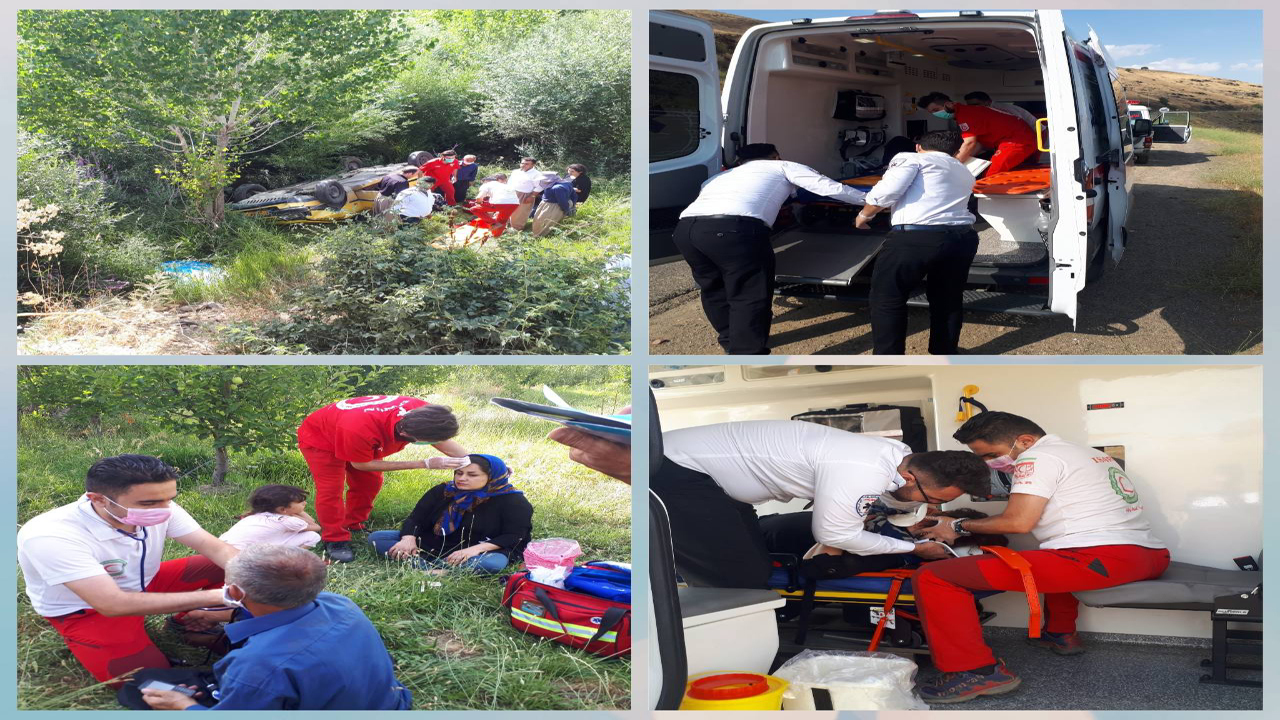 مصدوم شدن ۴ نفر بر اثر واژگونی خودرو در مهاباد مصدوم شدن ۴ نفر بر اثر واژگونی خودرو در مهاباد