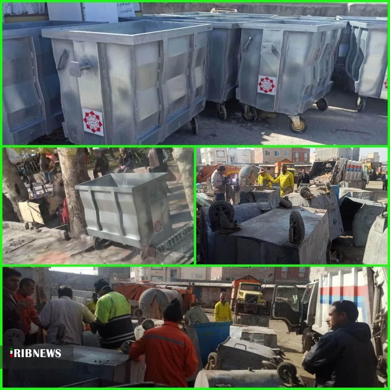 استقرار ۶۶ مخازن زباله جدید در بجنورد استقرار ۶۶ مخازن زباله جدید در بجنورد