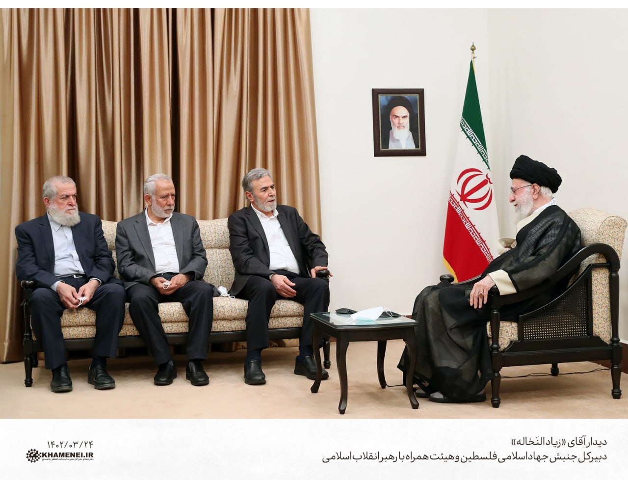 دیدار دبیرکل جنبش جهاد اسلامی فلسطین و هیئت همراه با رهبر انقلاب