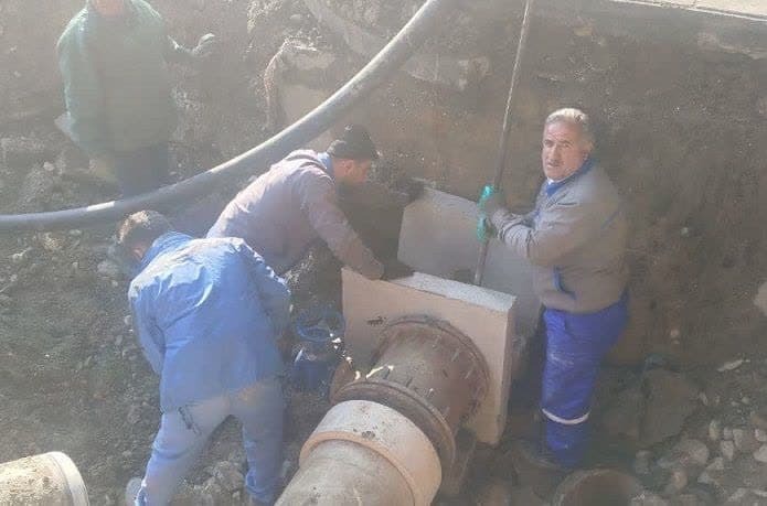 اتمام تعمیر شکستگی خط اصلی ۴۰۰ آبرسانی در بلوار میثم ارومیه اتمام تعمیر شکستگی خط اصلی ۴۰۰ آبرسانی در بلوار میثم ارومیه