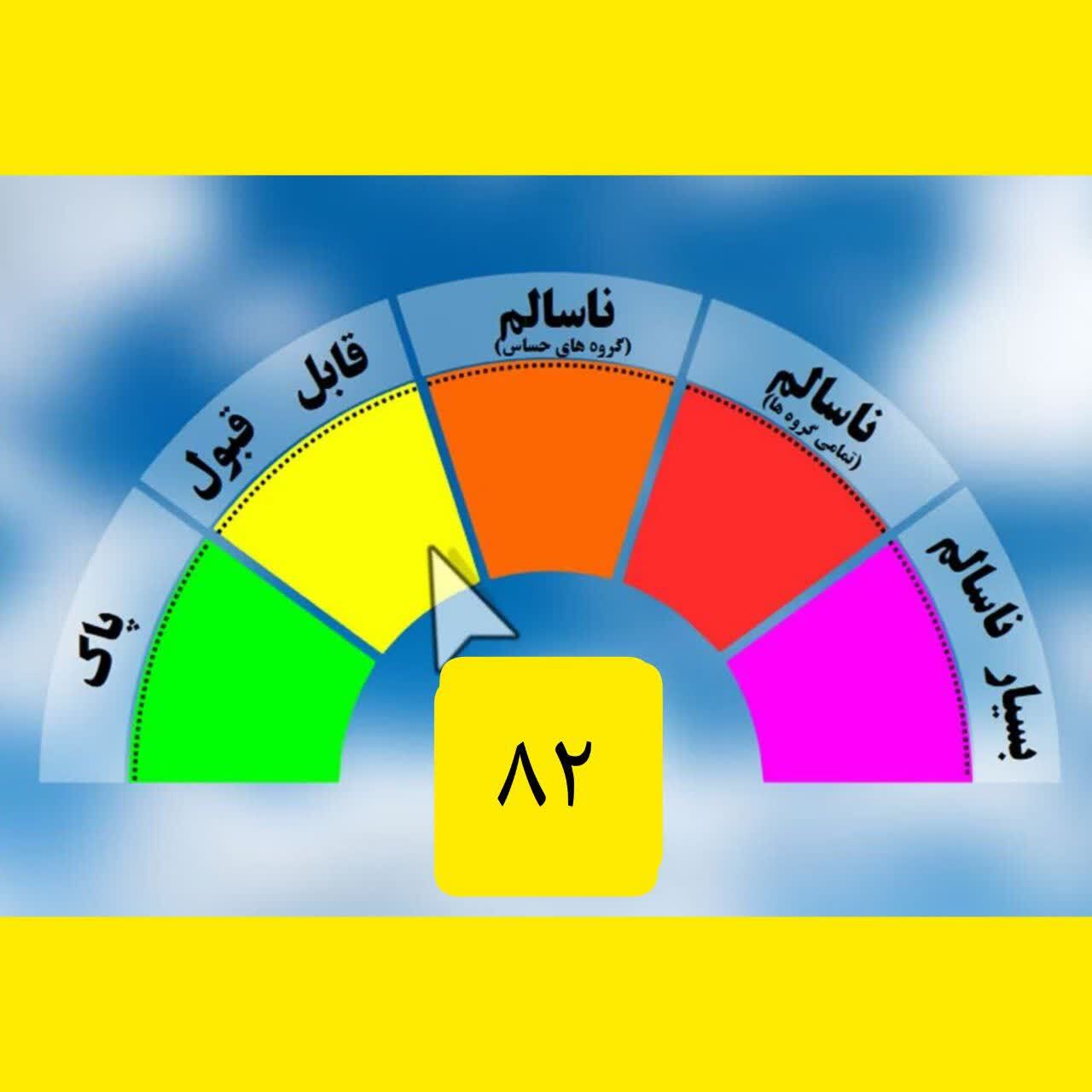 کیفیت هوای چهارمحال و بختیاری قابل قبول