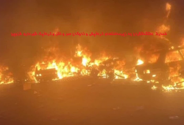 خسارت تروریست های اغتشاشگر به زیرساخت‌های ترافیکی و ناوگان حمل و نقل و ترافیک شهرداری قزوین
