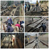 تعویض همزمان دو سوزن بتنی در ایستگاه بیشه؛ گامی برای ایمن‌سازی خطوط ریلی لرستان