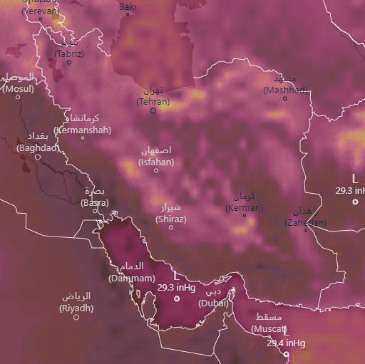 دماهای بالای ۵۰ درجه در خوزستان دماهای بالای ۵۰ درجه در خوزستان