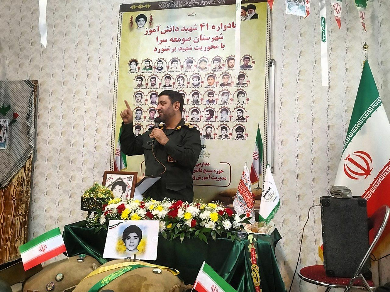 یادواره شهدای دانش آموز و شهید برشنورد در صومعه سرا