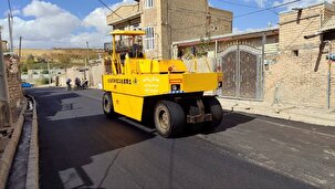 آسفالت بیش از ۲۰ هزار متر مربع از معابر شهر تاریخی تخت سلیمان