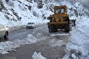 بارش برف در محورهای مواصلاتی همدان