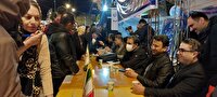 میز ارتباطات مردمی در تجمعات شبانه بجنورد
