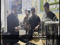 مشق وطن دوستی دانش آموزان گرمه در خیابان