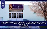 افزایش بیش از ۳ برابری پذیرش شرکت‌ها در مرکز رشد دانشگاه بیرجند