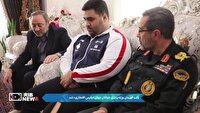 نائب‌ قهرمان وزنه‌برداری جوانان جهان «پلیس افتخاری» شد