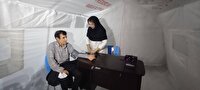 برپایی چادر سلامت در میدان امام حسین (ع) یاسوج