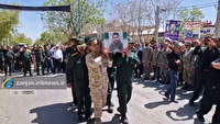 تشییع پیکر پاک پاسدار شهید حمید محمدی در خدابنده