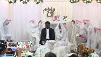 مراسم عقد ازدواج زوج جوان جان فدا در مسجد امام رضا (ع) کیش