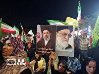 طنین حیدرحیدر ساکنان کیش در اجتماع پرشور پنجاه و ششمین شب حماسه خیابان