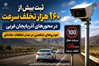 ثبت بیش از۱۶۰ هزارتخلف سرعت در محور‌های آذربایجان‌غربی