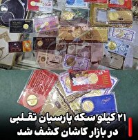 کشف ۲۱ کیلوگرم سکه پارسیان تقلبی در بازار کاشان