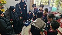 دیدار دانش‌آموزان جویباری با خانواده شهید جنگ رمضان 