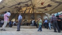 برپایی آیین سنتی مذهبی خیمه سوگواری در بادرود